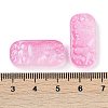 Spray Painted Transparent Glass Connector Charms X1-GLAA-H035-06I-3