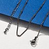 2MM Brass Satellite Chain Necklaces for Women NJEW-D302-49B-2