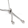 Adjustable Brass Round Beaded Slider Bracelets BJEW-D039-31D-P-3