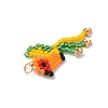 5Pcs 5 Colors Glass Seed Beaded Bird Pendants PALLOY-MZ00920-4