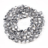 Transparent Electroplate Glass Beads Strands EGLA-A035-T6mm-M01-2