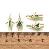 Brass Micro Pave Cubic Zirconia Pendants KK-D339-02G-05-3