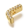 Rack Plating Brass Micro Pave Clear Cubic Zirconia Beads KK-G500-30G-L-2