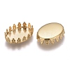201 Stainless Steel Cabochon Settings X-STAS-P249-10B-G-2