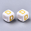 Opaque White Acrylic Beads SACR-R252-02D-2
