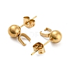 Ion Plating(IP) 304 Stainless Steel Stud Earring Findings STAS-H180-10G-2