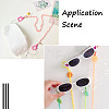 4Pcs 4 Colors Eyeglasses Chains AJEW-BY0001-03-7