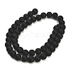 Natural Brazil Black Onyx(Dyed & Heated) Beads Strands G-Z024-01B-8mm-01-4