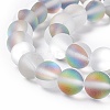 Synthetic Moonstone Beads Strands G-E573-01B-14-4