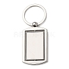Rotatable Alloy Blank Keychain Cabochon Settings KEYC-F041-03P-1
