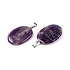 Natural Amethyst Pendants G-T138-207E-2