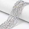 Electroplate Glass Beads Strands EGLA-A034-J10mm-E02-1