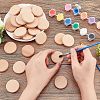 Unfinished Wooden Discs WOOD-WH0030-13-4