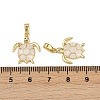 Brass Micro Pave Cubic Zirconia Pendants X-KK-C093-09G-01-3
