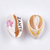 Printed Cowrie Shell Beads SHEL-S276-12D-2