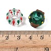 Christmas Glass European Beads LAMP-F132-02-3