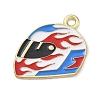 Racing Car Theme Alloy Enamel Pendants AL-CBA4666-03I-1