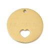 304 Stainless Steel Pendants STAS-D365-06G-1