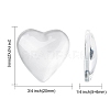 Transparent Glass Heart Cabochons GGLA-R021-20mm-2