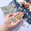50Pcs 10 Style Tibetan Style Alloy Pendants TIBEP-CJ0003-48-4