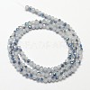 Faceted Rondelle Half Rainbow Plated Imitation Jade Electroplate Glass Beads Strands X-EGLA-J134-3x2mm-HR02-2