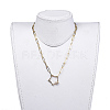 Brass Paperclip Chain Necklaces NJEW-JN02739-01-4