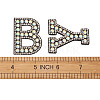 Alphabet Resin Rhinestone Patches DIY-TAC0005-45B-7