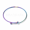 Ion Plating(IP) Adjustable 304 Stainless Steel Wire Cuff Bangle Making MAK-F286-02MC-1