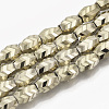 Electroplate Glass Beads Strands EGLA-T018-02-B03-1