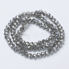 Electroplate Glass Beads Strands EGLA-A034-J8mm-Y01-2