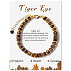 Adjustable Natural Tiger Eye Bead Bracelets PW-WG4E155-04-1