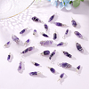 DICOSMETIC 40Pcs 2 Styles Rough Natural Amethyst Pendants FIND-DC0001-82-5