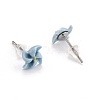 Porcelain Stud Earrings EJEW-P186-D01-3