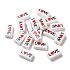 Spray Painted Opaque Acrylic Beads X-OACR-G029-01-1