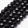 Natural Black Onyx Beads Strands G-N0171-12-8mm-1