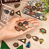 24Pcs 12 Styles Alloy Enamel Chandelier Component Links FIND-TA0002-34-6