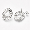 Non-Tarnish 304 Stainless Steel Stud Earring Findings X-STAS-S079-46B-1