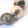 Natural Zebra Jasper Round Bead Strands X-G-E334-8mm-11-4