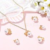 6Pcs 3 Styles Brass Plastic Pearl Pendants KK-CJ0005-53-6