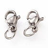 Tarnish Resistant 304 Stainless Steel Lobster Claw Clasps STAS-G240-01A-P-2