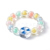 Bead in Bead Transparent Acrylic Beads Stretch Bracelet for Kid BJEW-JB06585-6