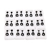 Flat Round Crystal Rhinestone Ear Fake Plugs EJEW-H105-21EB-B-1