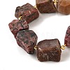 Raw Rough Natural Rhodonite Beads Strands G-Z087-B13-4