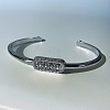 Alloy Crystal Rhinestone Cuff Bangles for Women FS-WG50859-05-1