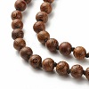Natural Wenge Wood Beads Mala Prayer Necklace NJEW-JN03754-6