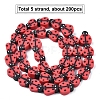 5 Strands Handmade Polymer Clay Beads CLAY-SC0001-45B-2