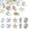 25Pcs 5 Style Ocean Themed Transparent Glass Beads Sets GLAA-YW0003-40F-1