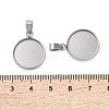 304 Stainless Steel Pendant Cabochon Settings STAS-L282-010P-06-3