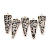 Natural Dalmatian Jasper Pointed Pendants G-N326-56C-1