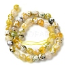 Dyed & Heated Natural Fire Crackle Agate Beads Strands G-P539-B01-16-3